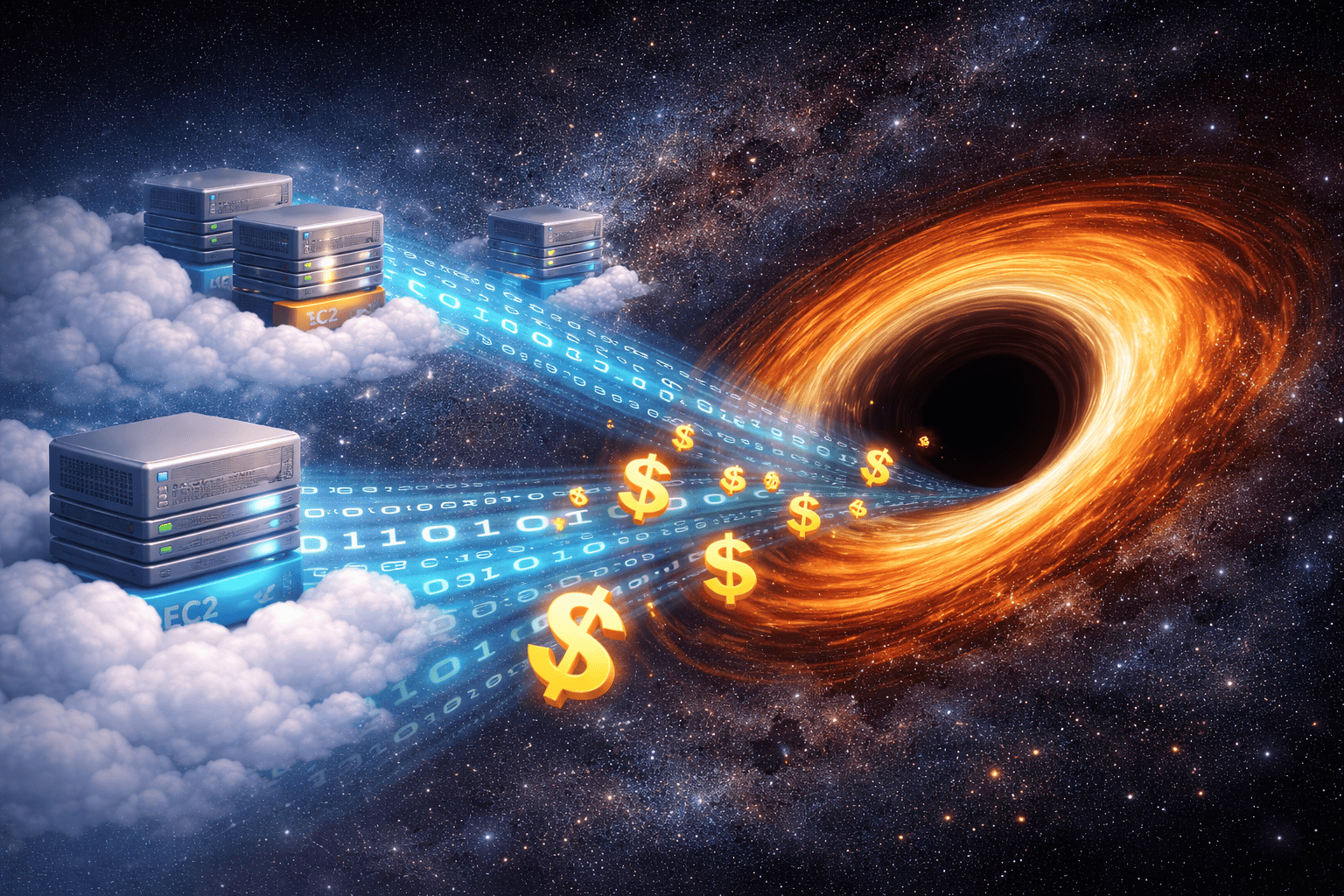 Data transfer cost hole illustration
